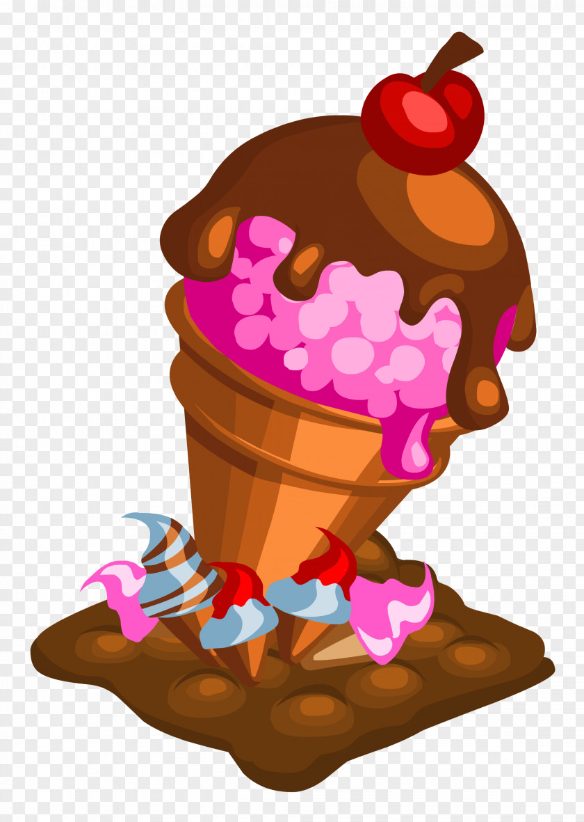 High Resolution Ice Cream Clipart Neapolitan Sundae Cones Chocolate PNG