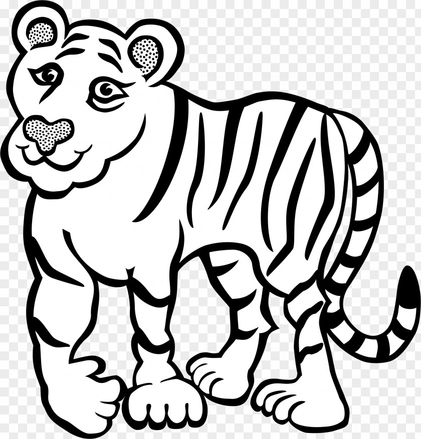 Kucing Hutan Norwegian Felidae Cat Lion Line Art Bengal Tiger PNG