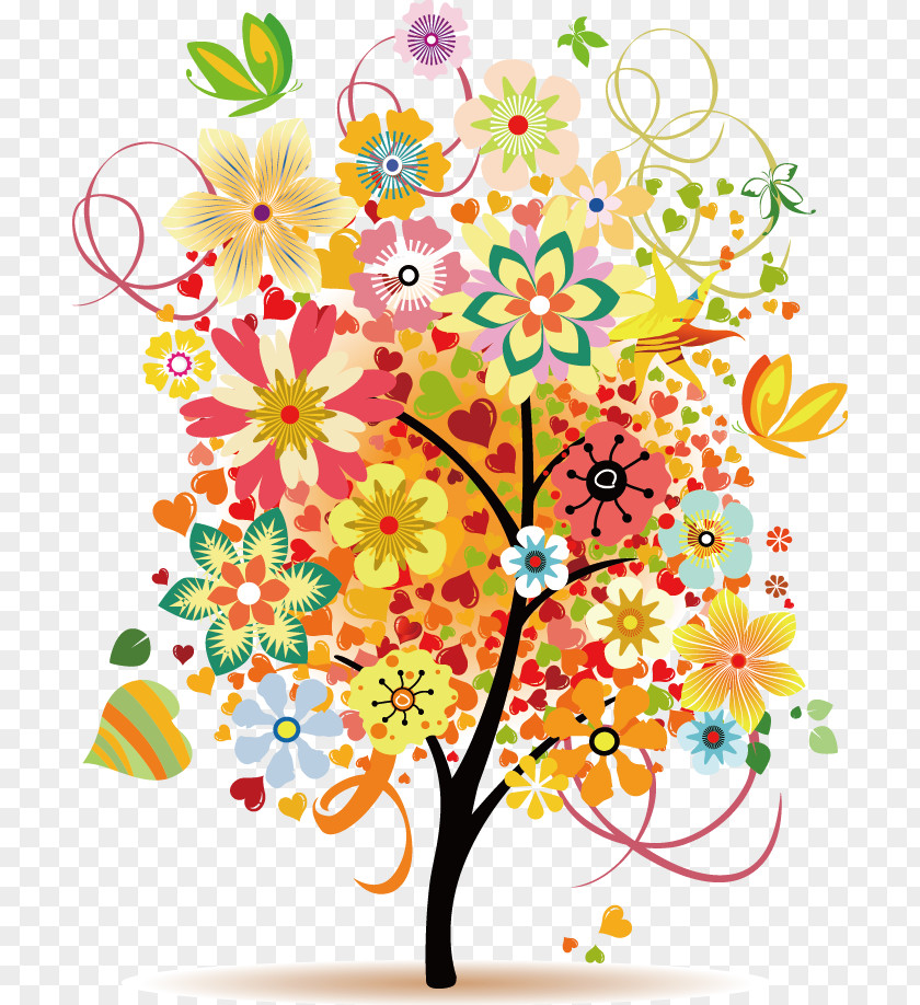 Colorful Trees Birthday Cake Happy To You Wish Clip Art PNG