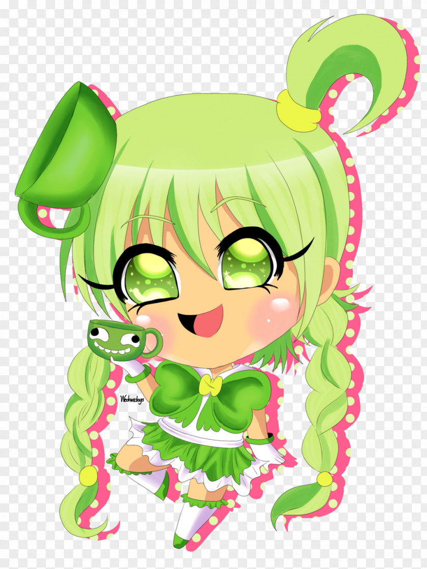 Green Tea Art Food Drawing PNG