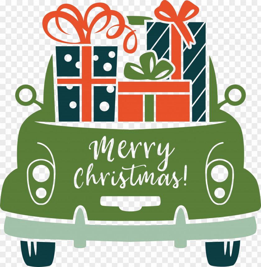 Merry Christmas Car PNG