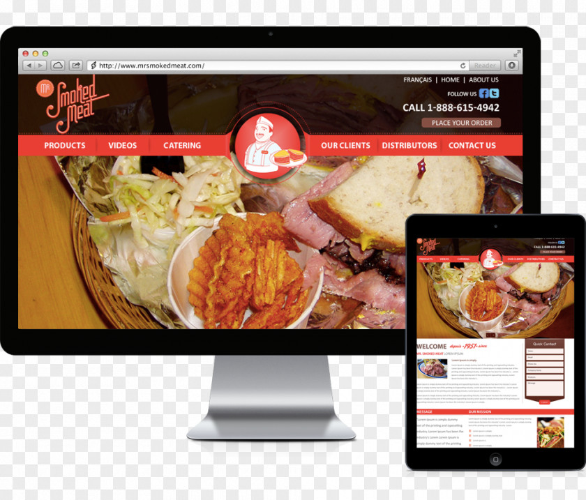 Smoked Meat Responsive Web Design Search Engine Optimization Display Advertising PNG