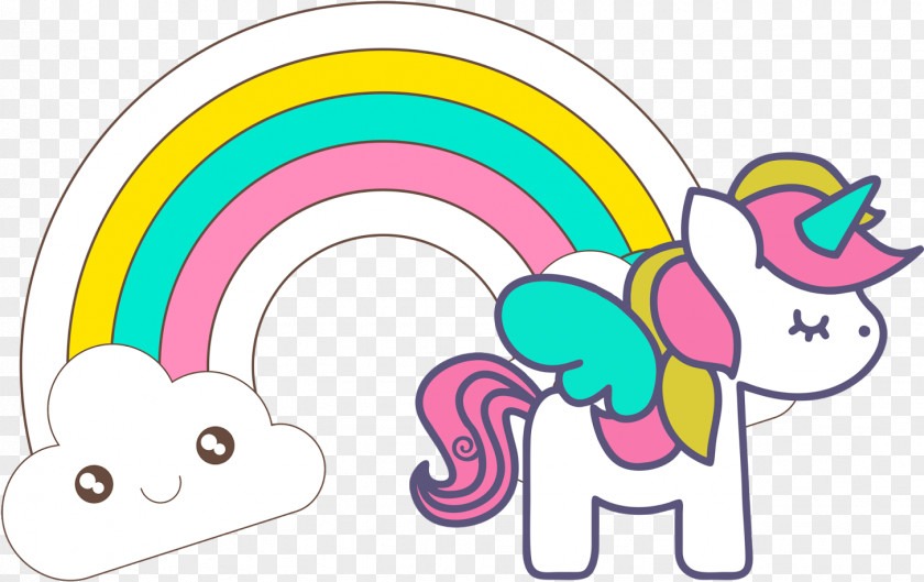 Birthday Winged Unicorn Horn PNG