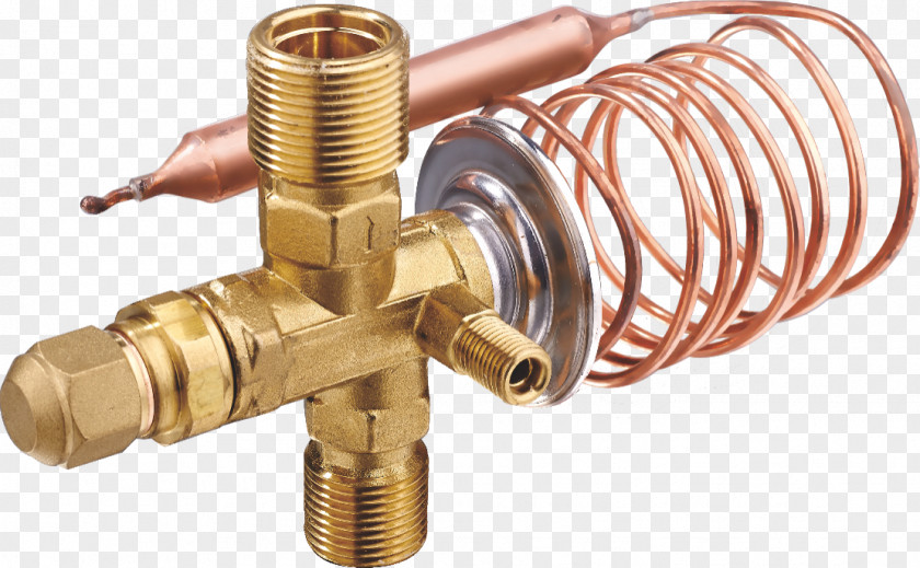 Brass Thermal Expansion Valve Solenoid Air Conditioning PNG