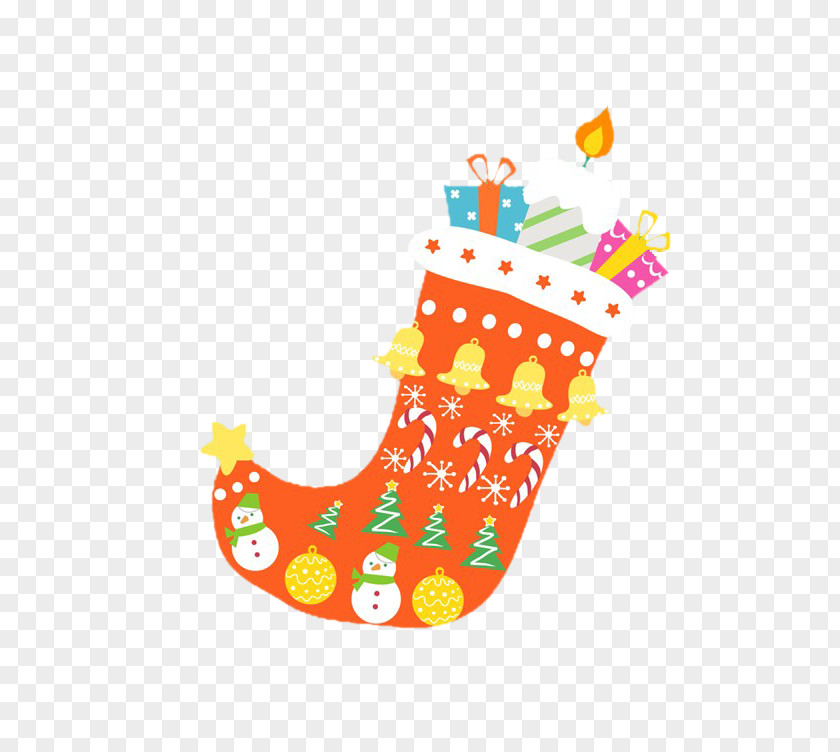 Cute Christmas Socks Santa Claus Stocking Gift Snowman PNG