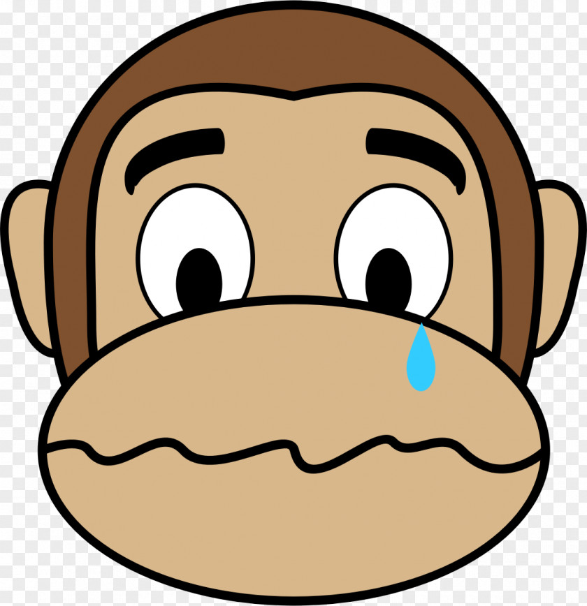 Monkey Crying Tears Clip Art PNG