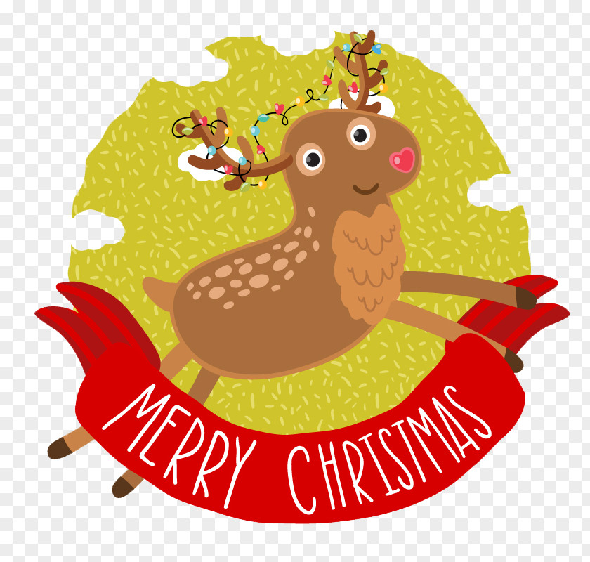 Reindeer Christmas Lights Icon Rudolph PNG