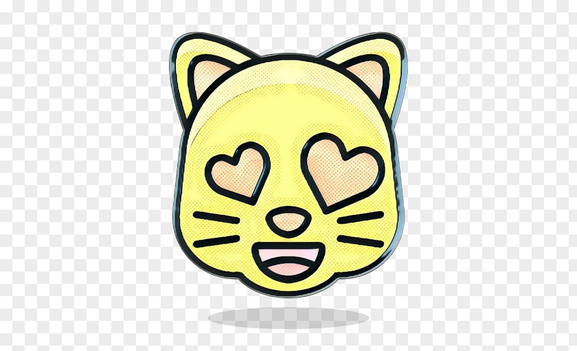 Whiskers Smile Heart Emoji Background PNG