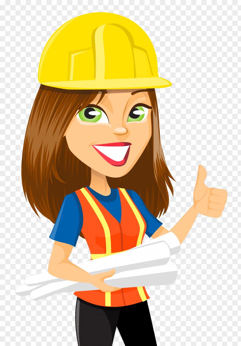 Woman Engineer Vector Engineering Clip Art PNG