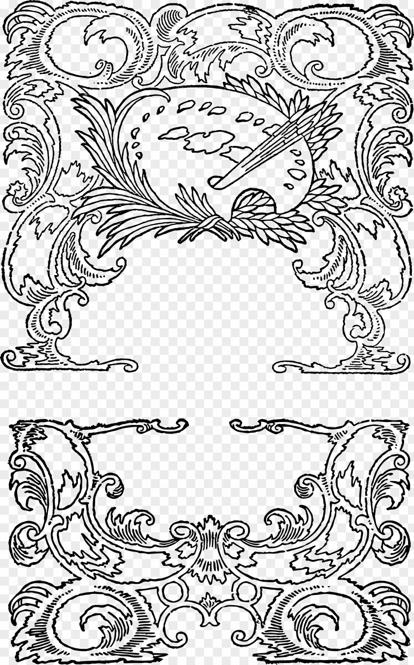 Retro Scrolls Drawing Art Decoupage PNG