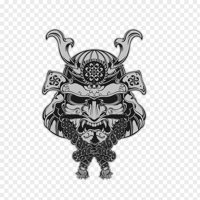 Cool Japanese Samurai T-shirt Amazon.com Mask Oni PNG