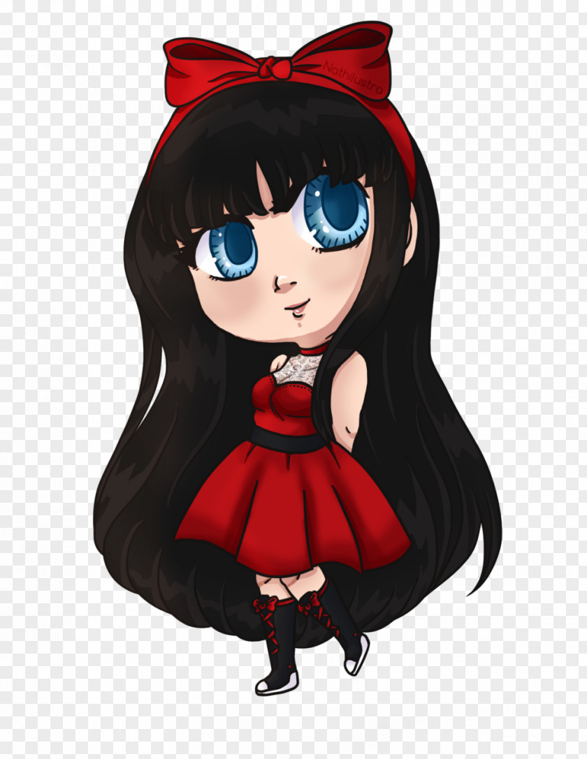 Doll Black Hair Illustration Character Fiction PNG