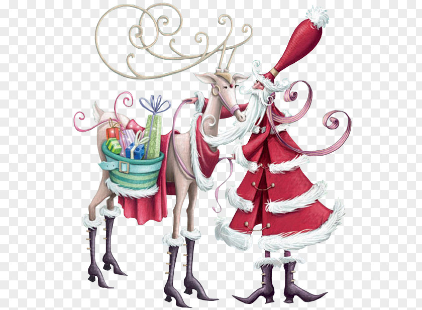 Reindeer Christmas Ornament Santa Claus Rudolph PNG