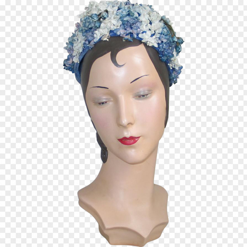 1960s Flower Hat Headpiece PNG