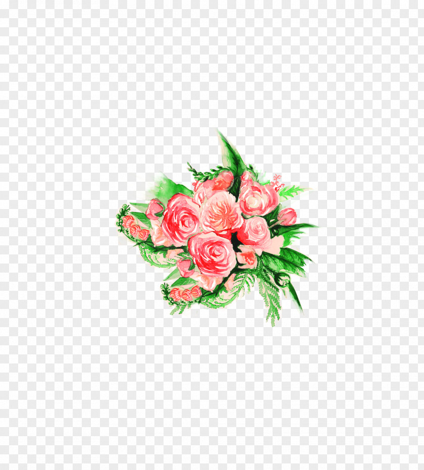 Watercolor Flower Bouquet Floral Design Rose Painting PNG