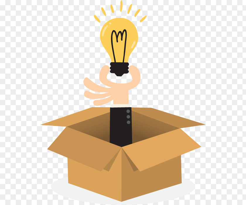 Box Holding Bulb Incandescent Light PNG