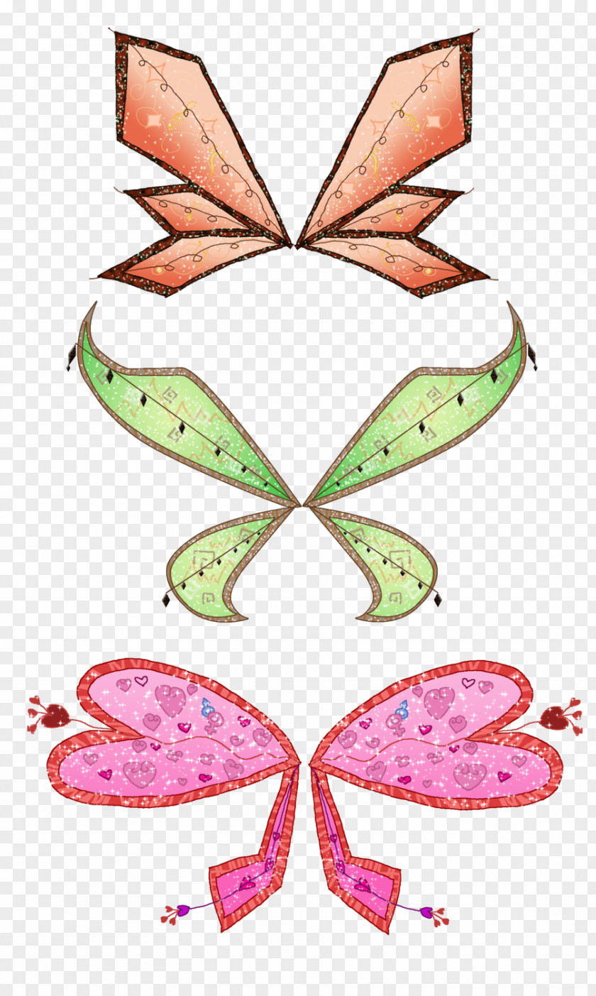Butterfly Believix Winx Pattern PNG