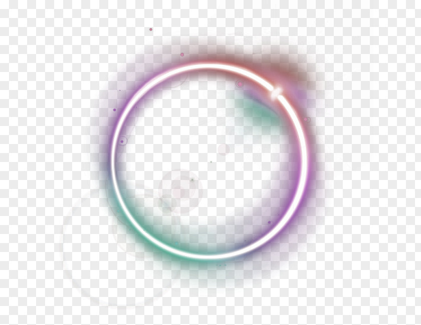 Purple Fresh Circle Light Effect Element PNG