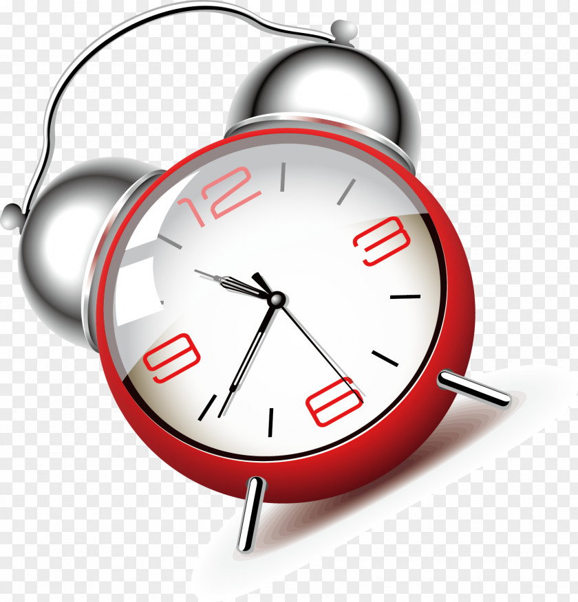 Red Alarm Clock Elements PNG