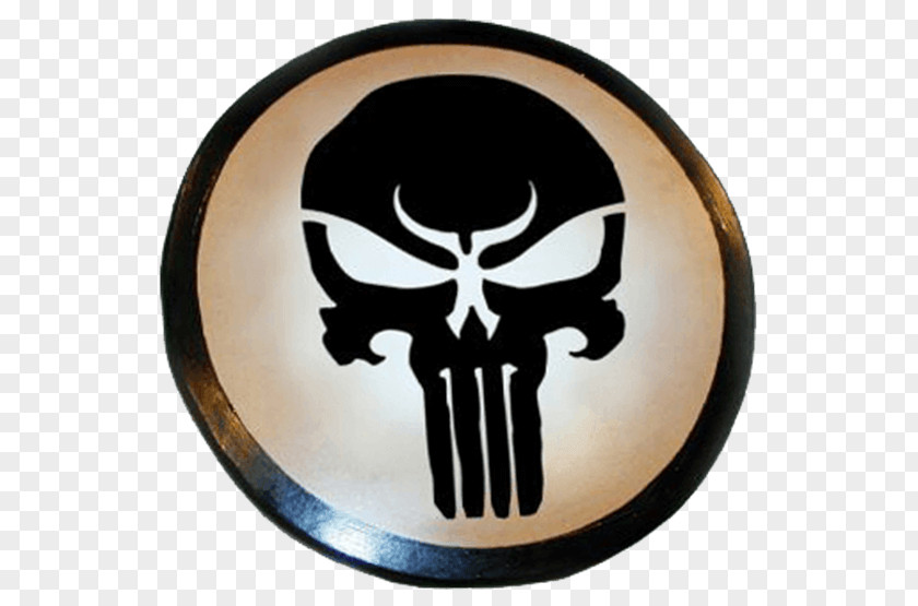 Skull Punisher Human Symbolism Round Shield PNG