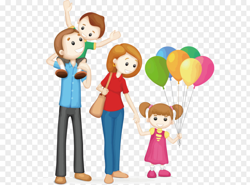 Cartoon Sharing Child Balloon Playing With Kids PNG