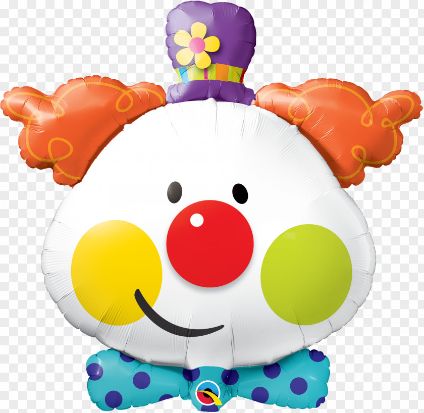 Cute Balloon Mylar Clown Party Joker PNG