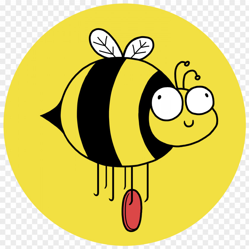 Frisbee Honey Bee Smiley Cartoon Clip Art PNG