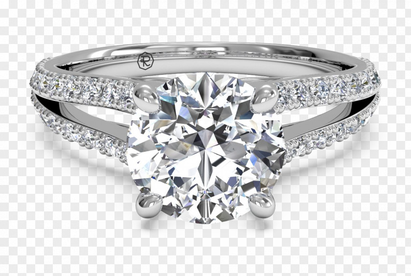 Hand Painted Diamond Ring Engagement Wedding PNG