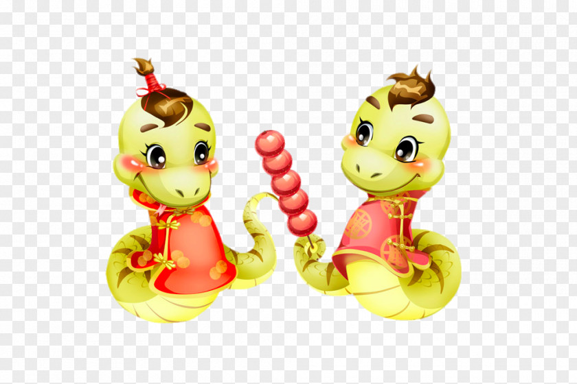 Candied Fruit Holding Snake Chinese Zodiac Photography PNG
