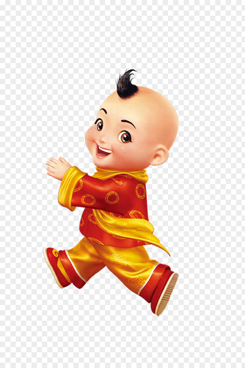 Chinese New Year Cartoon Mascot HD Material Look Tomorrow Download PNG
