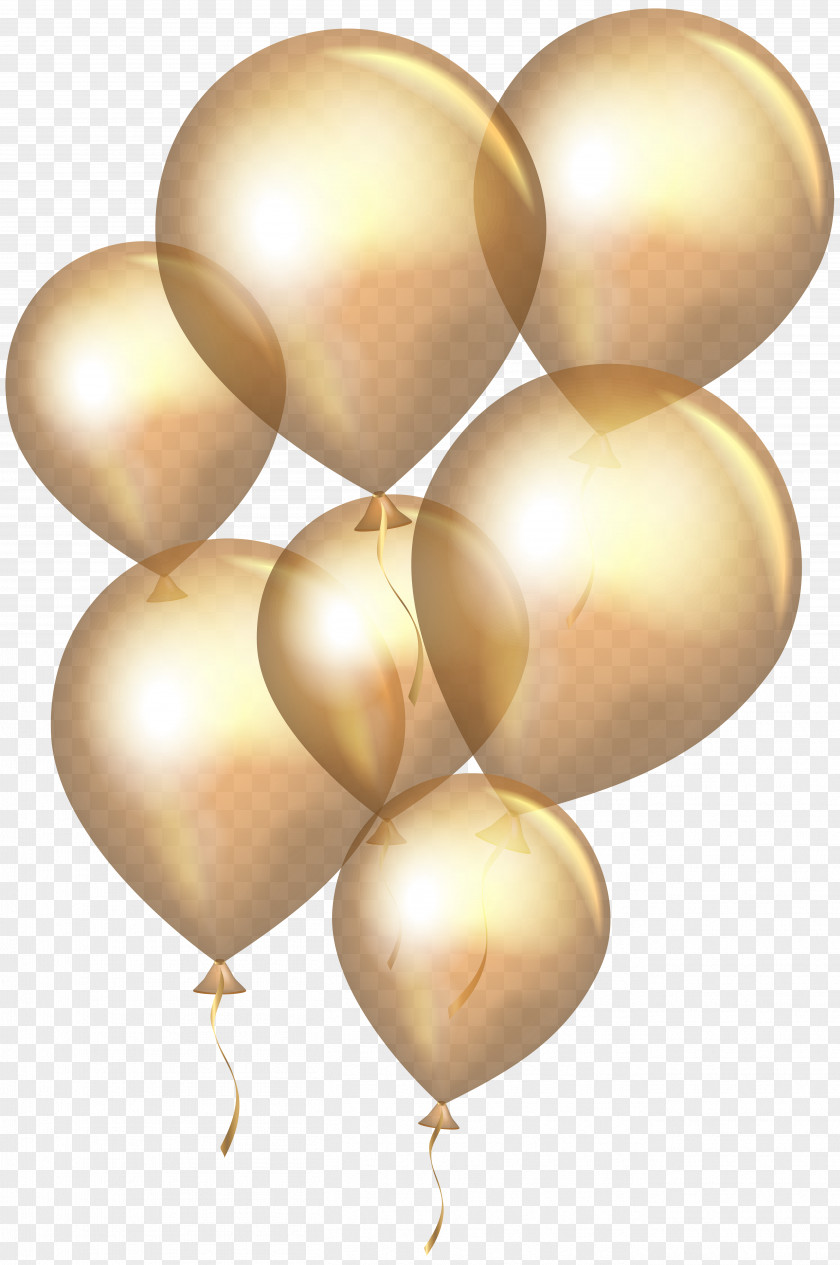 Transparent Gold Balloons Clip Art Balloon PNG