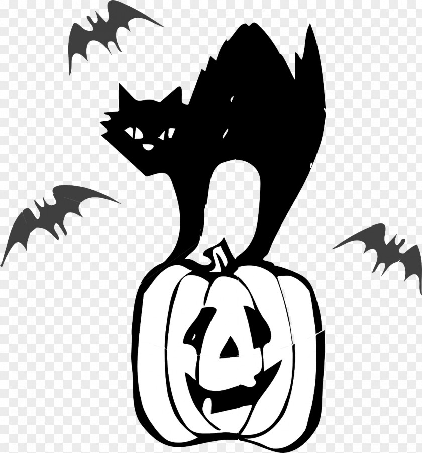 Cat Black Halloween Clip Art PNG