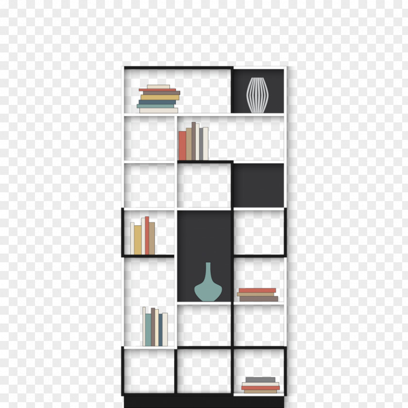 Kimono Design Shelf Bookcase Medium-density Fibreboard PNG