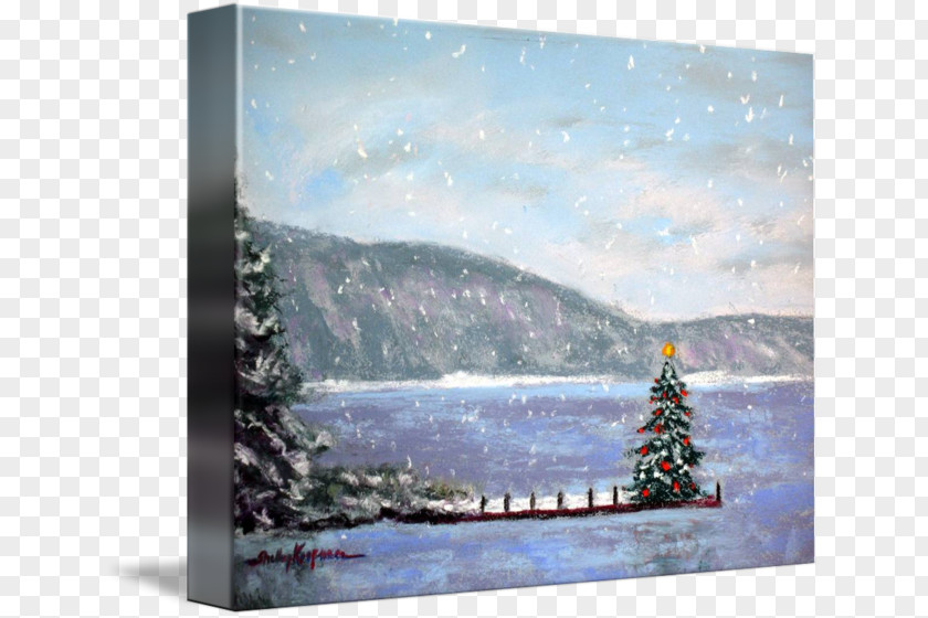 Mountain Lake Painting Christmas Smith Imagekind Blue Ridge PNG