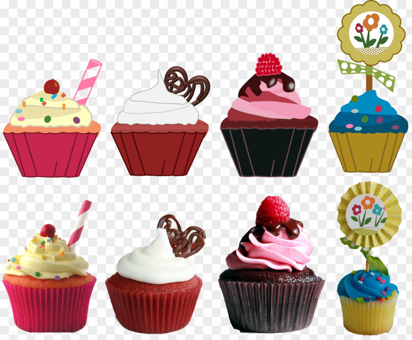 Cupcakes Vector Cupcake Muffin Frosting & Icing Cake Decorating Buttercream PNG