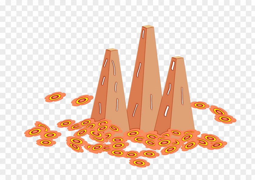 Party Supply Cone Onam Orange PNG