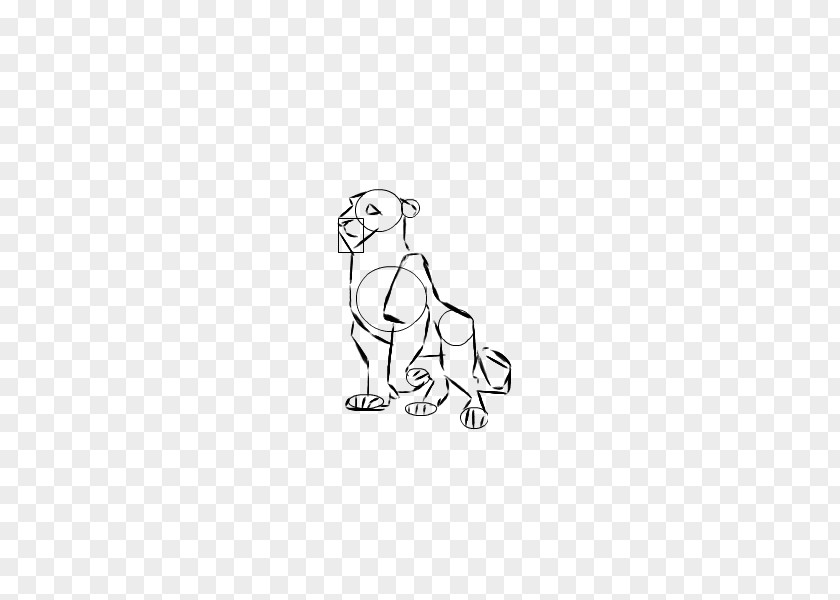 Basic Shape Dog Breed Cat Line Art Sketch PNG