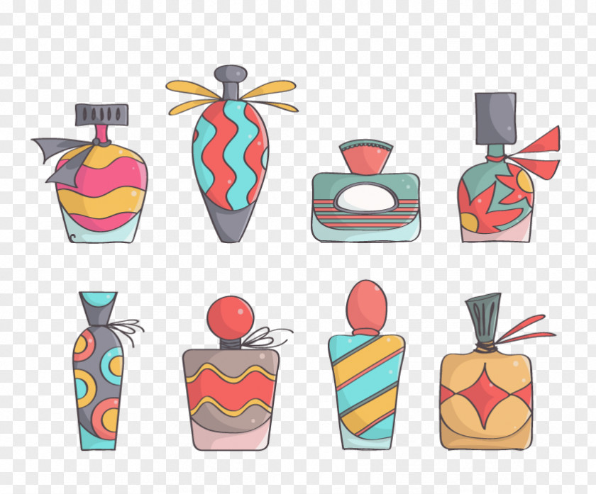 Color Cartoon Perfume Bottle Pictures Illustration PNG