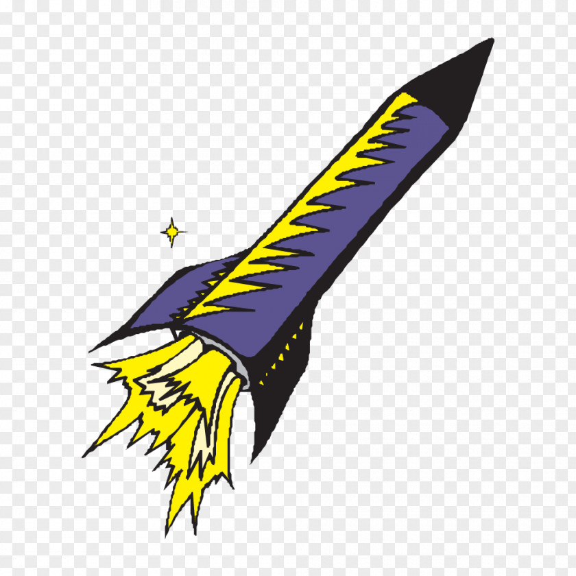 Purple Painted Rocket Spacecraft PNG