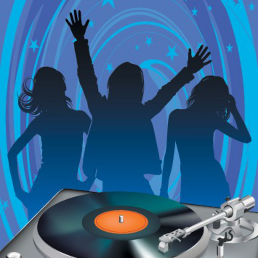 Disco Wedding Invitation Party Poster PNG