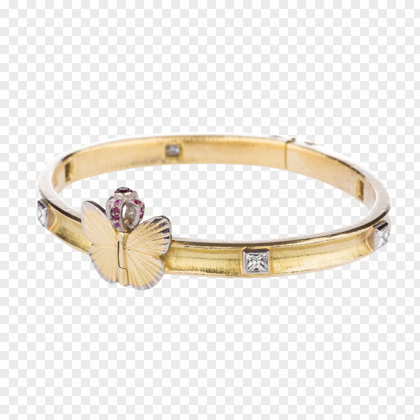 Diamond Bangle Bracelet Gold Ruby PNG