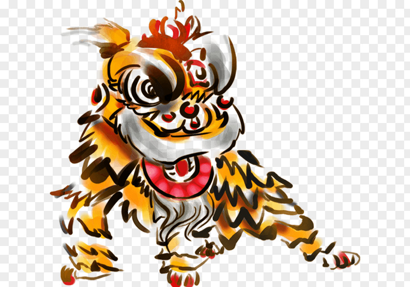 Tiger Lion Dance Clip Art PNG