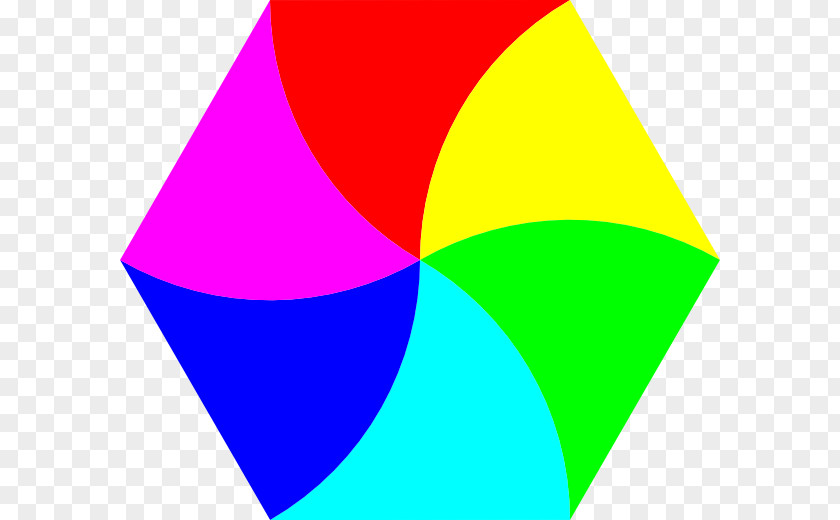 Colored Hexagon Shape Clip Art PNG