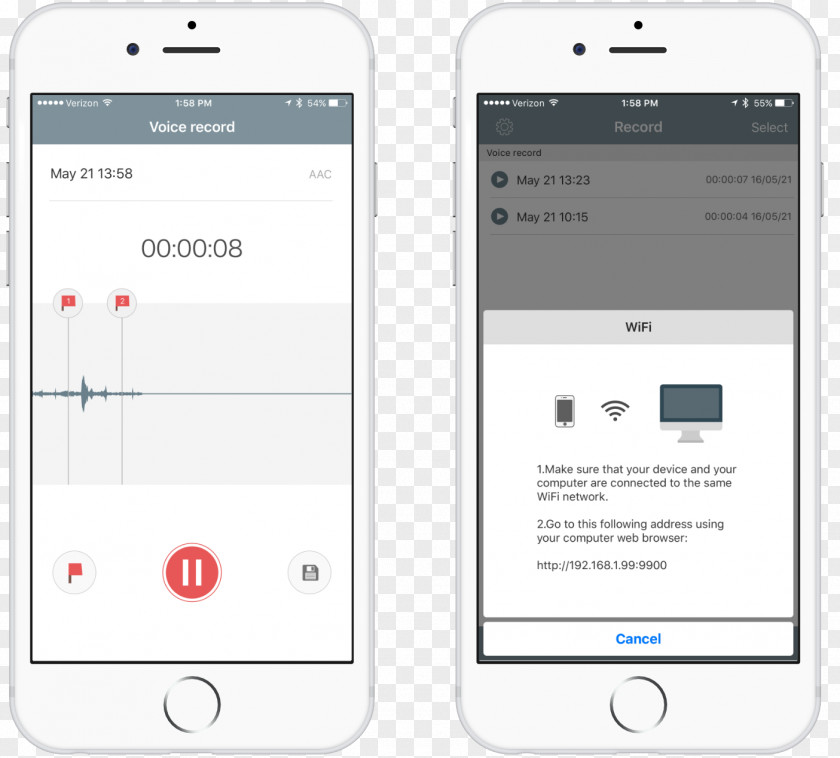 Smartphone Sound Telephone Dictation Machine PNG