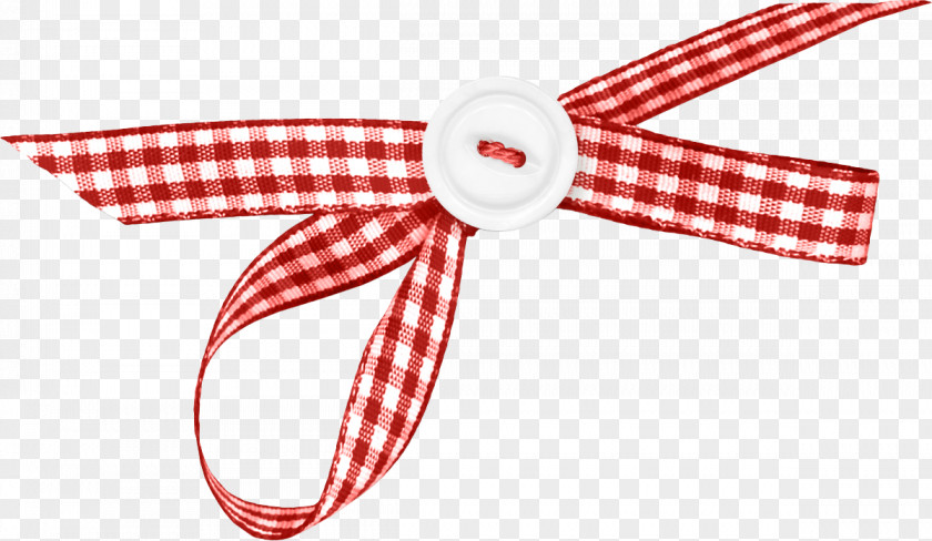 Bow Cloth Buttons Red Ribbon Pattern PNG