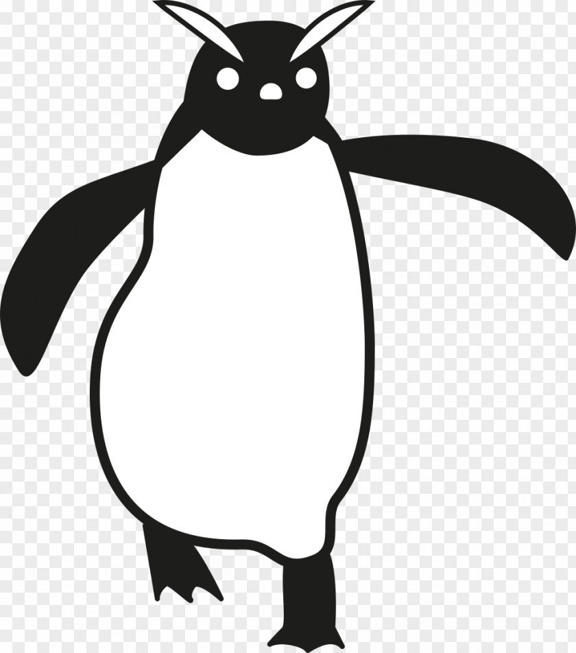 Penguin Clip Art Line Silhouette Cartoon PNG