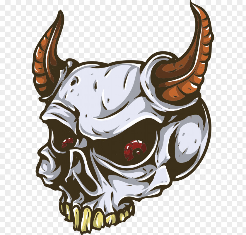 Skull Demon Sticker Clip Art PNG