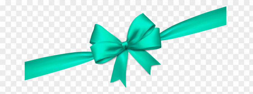 Vector Painted Green Satin Bow Ribbon Gift Wrapping PNG