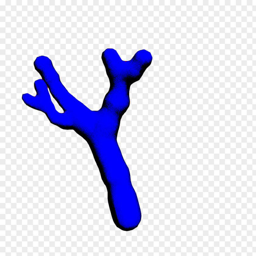 6 Electric Blue Cobalt Finger Clip Art PNG