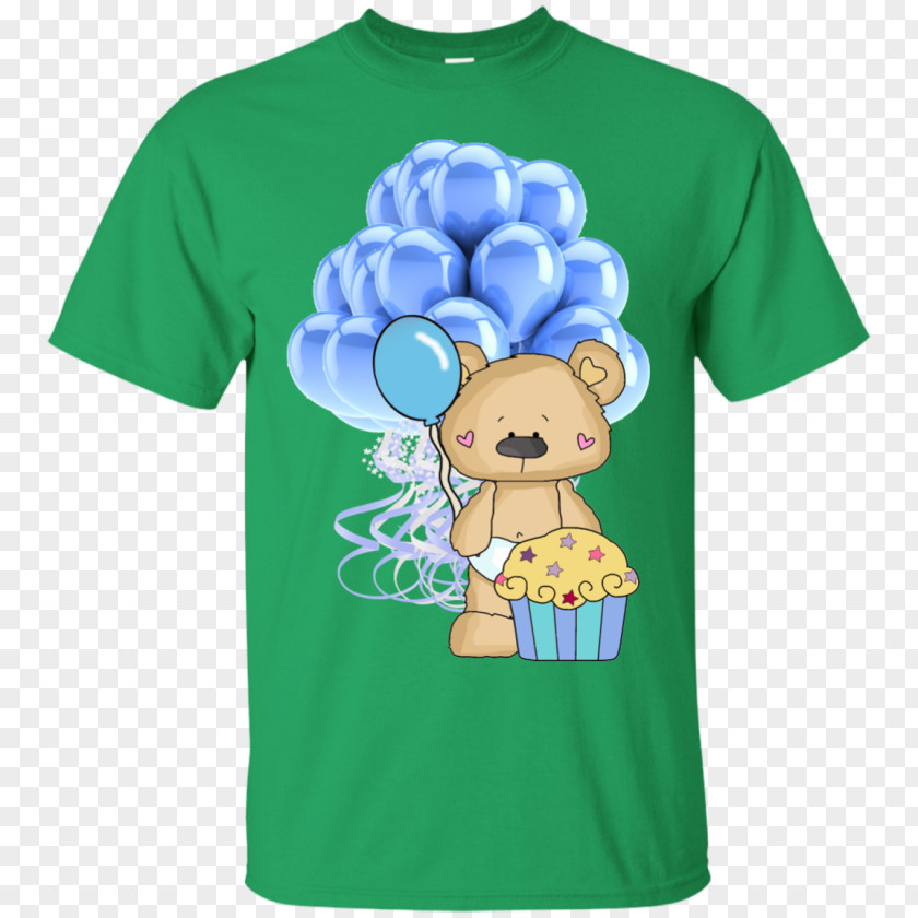 Birthday Bear T-shirt Hoodie Sleeve Neckline PNG